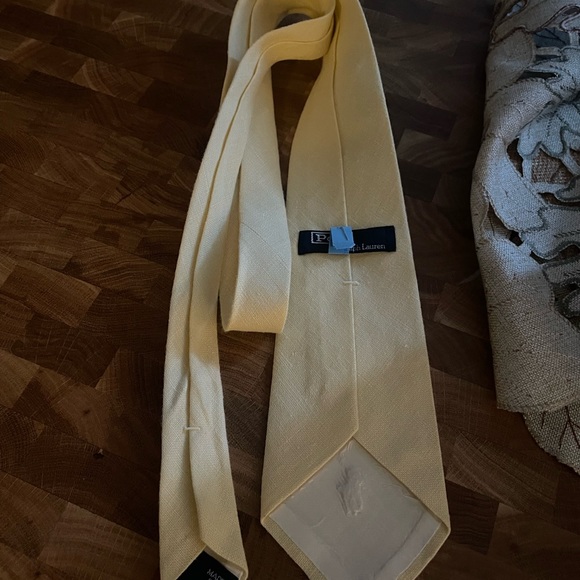 Vintage Ralph Lauren Polo Linen neck Tie made by hand 100% Linen - Picture 2 of 4